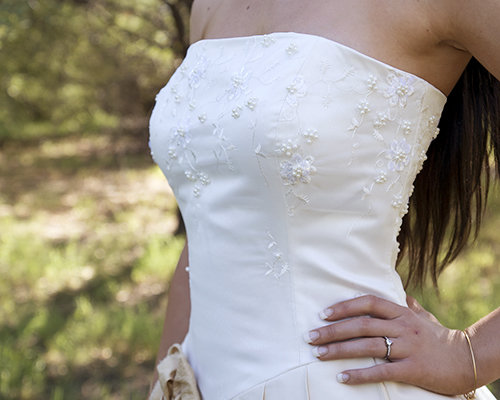 Close up of a Wedding Dress